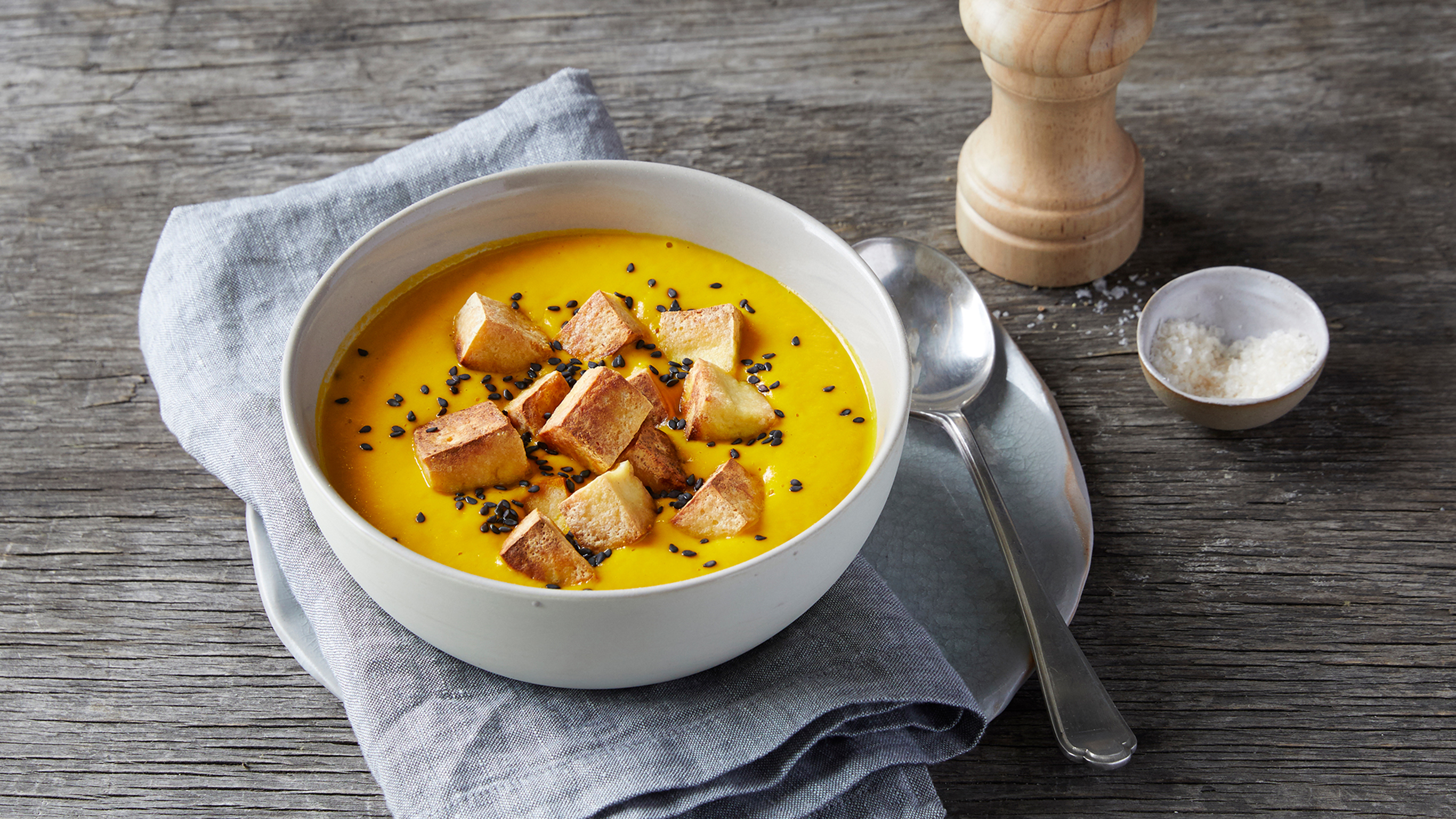 Carrot, Ginger & Coconut Soup from the Centr meal plan.