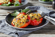 Moroccan-style Stuffed Red Peppers