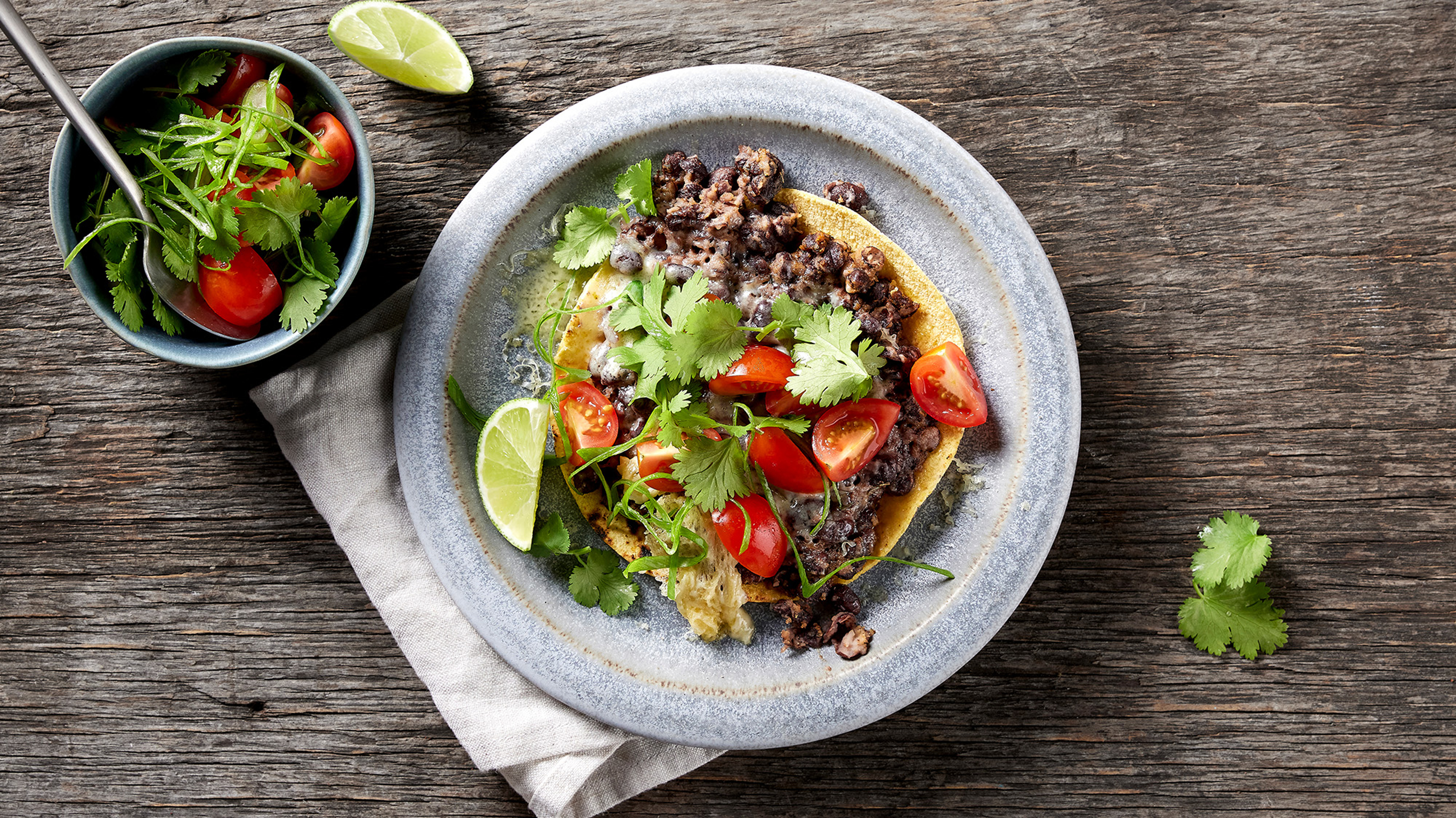 A serve of Centr's Fiber-packed Mexican Breakfast Tortilla is ready for eating.