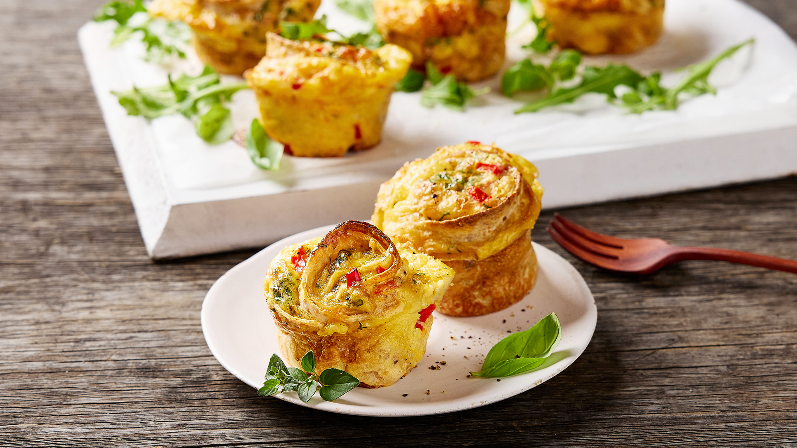 Egg & Veg Tortilla Pinwheels from the Centr recipe library.