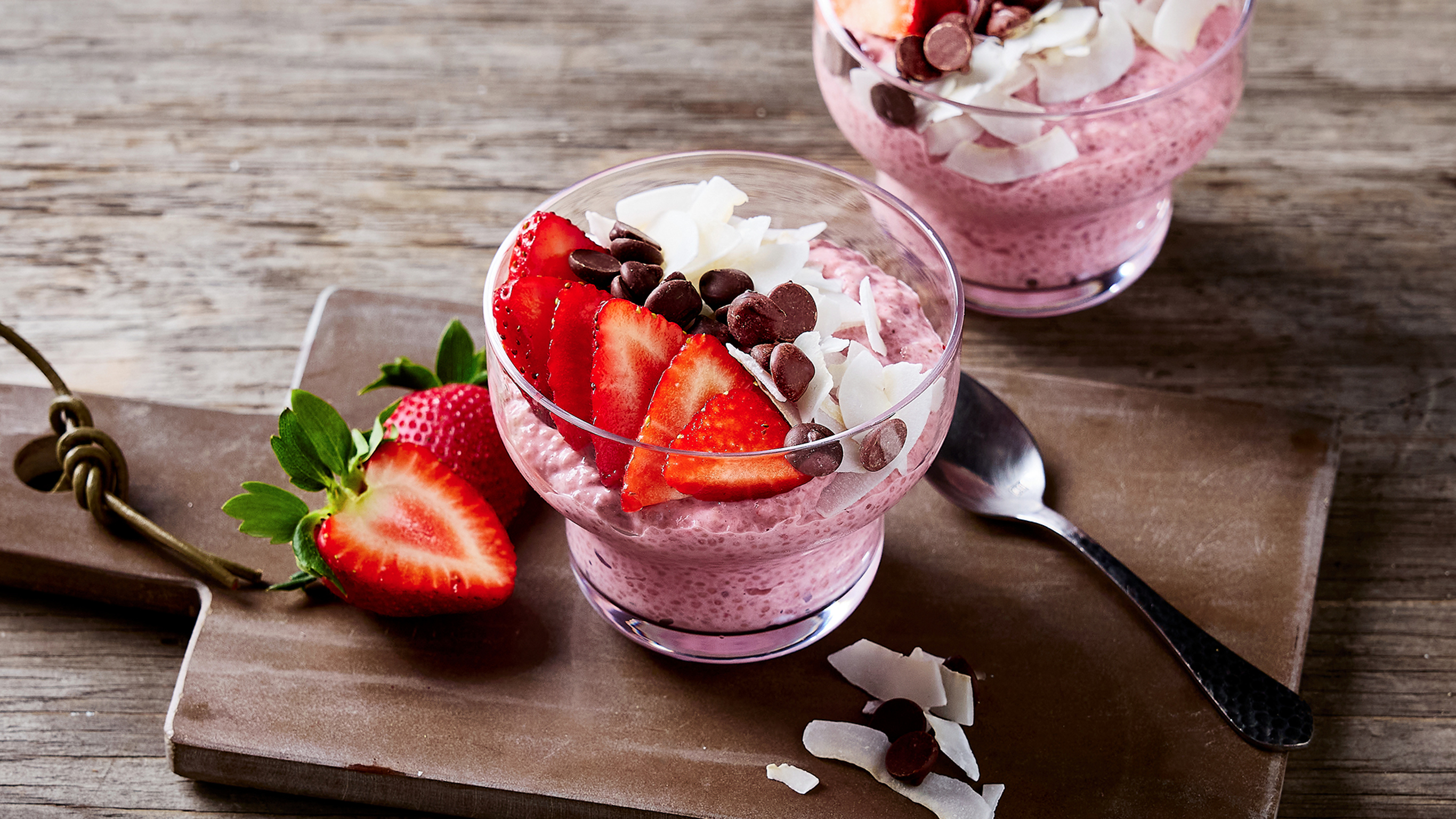 1. Strawberry Choc Chia Pudding