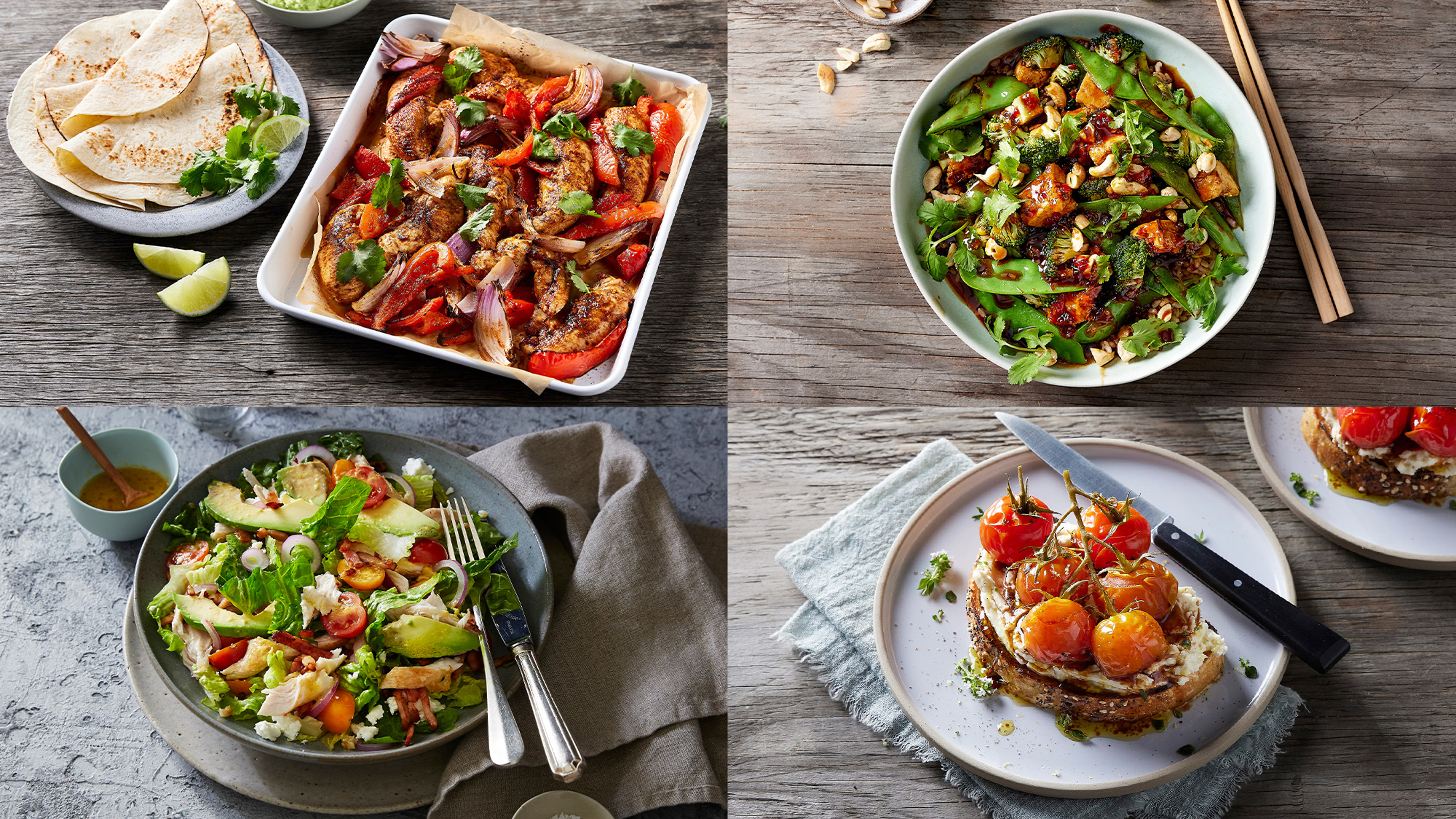 A montage of images of recipes from Centr's 10 of the best post-workout recipes.