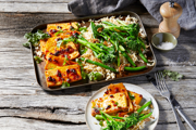 Sweet Chilli-glazed Tofu with Greens