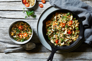 Lentil Fried Rice with Kale & Mushrooms