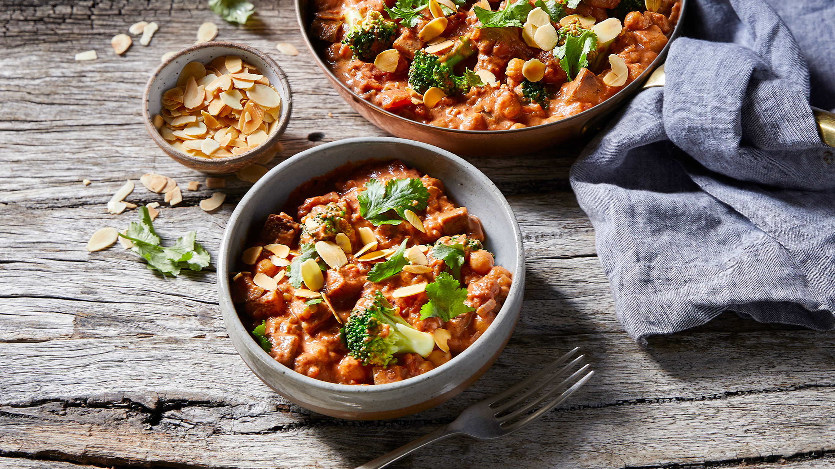 Creamy eggplant chickpea curry from the Centr meal plan.