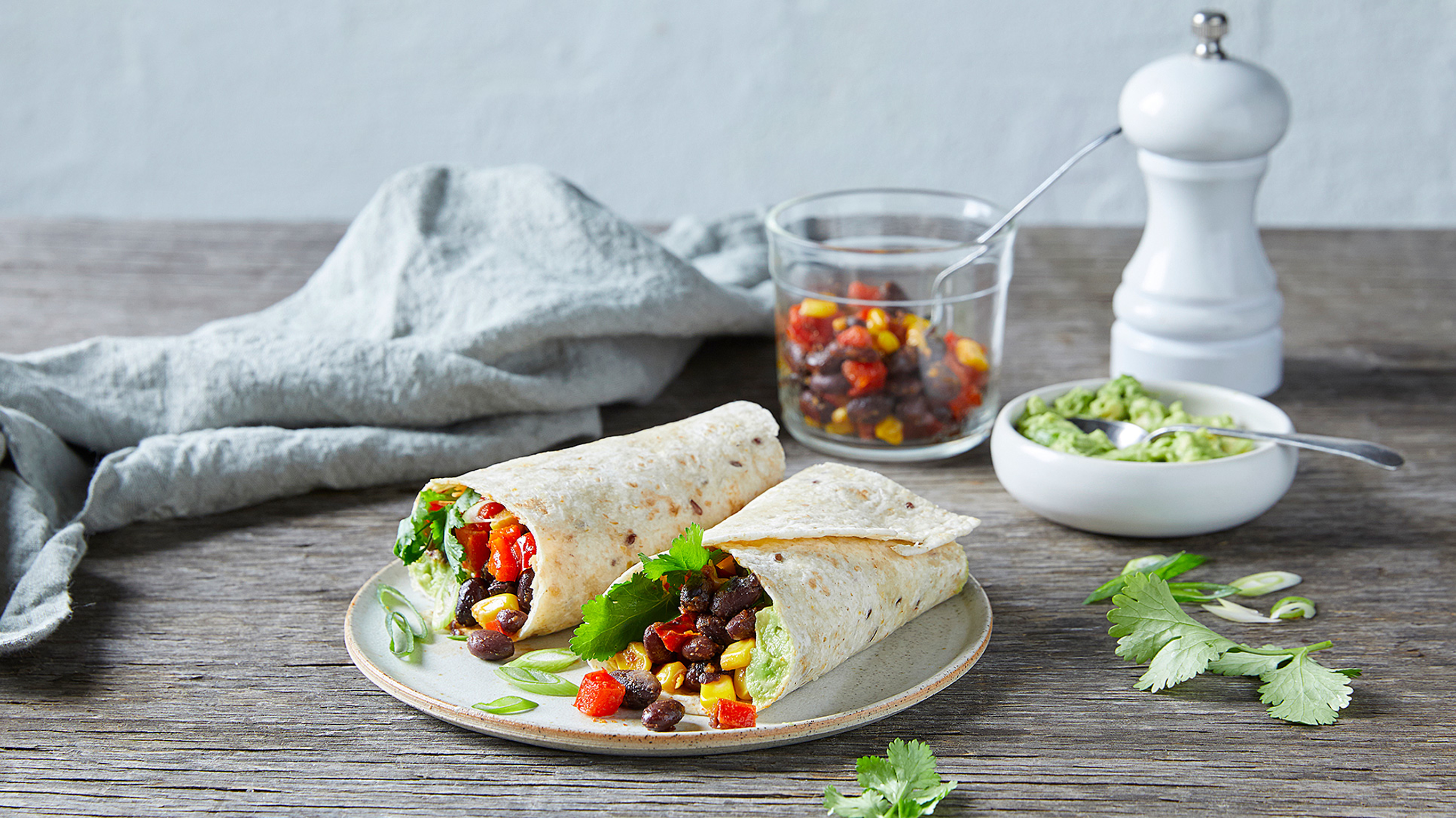 Tex Mex wrap from the vegan Centr meal plan.