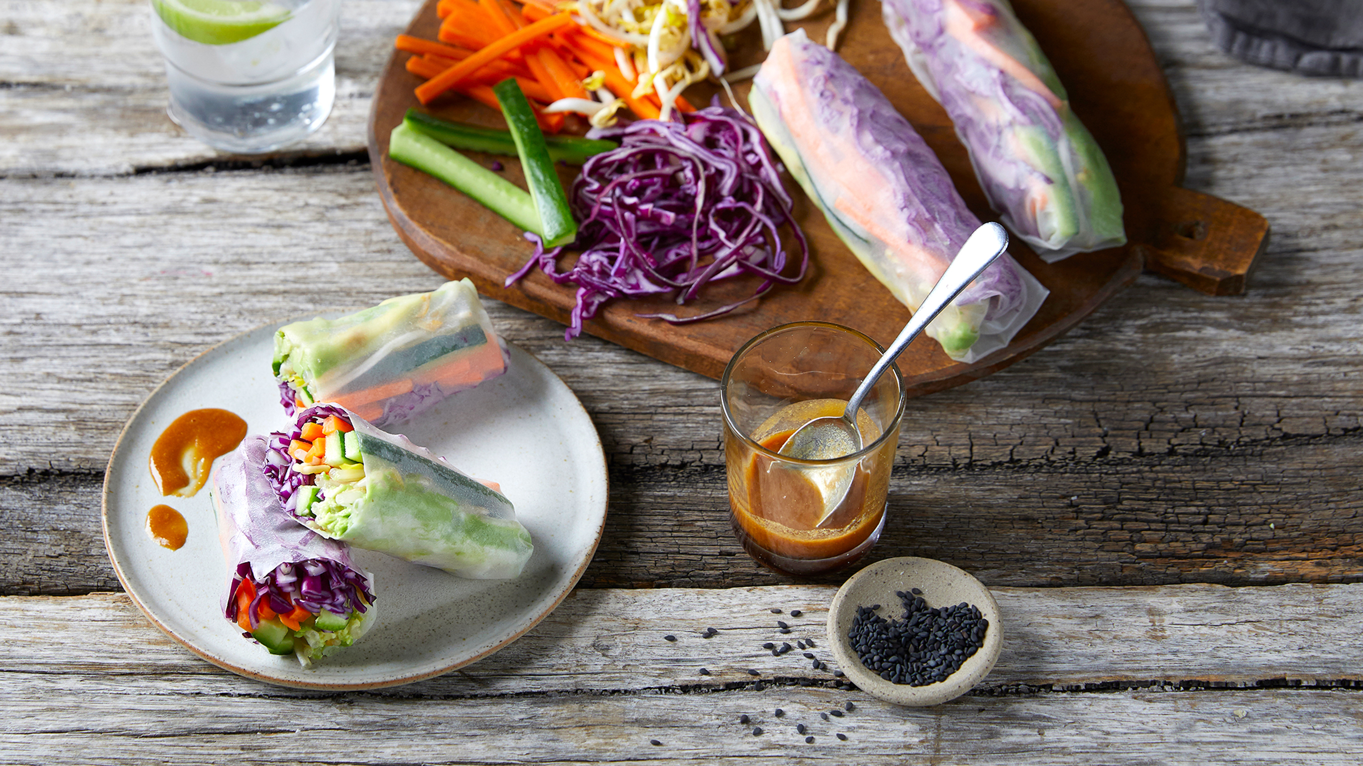 Kimchi Rice Paper Rolls