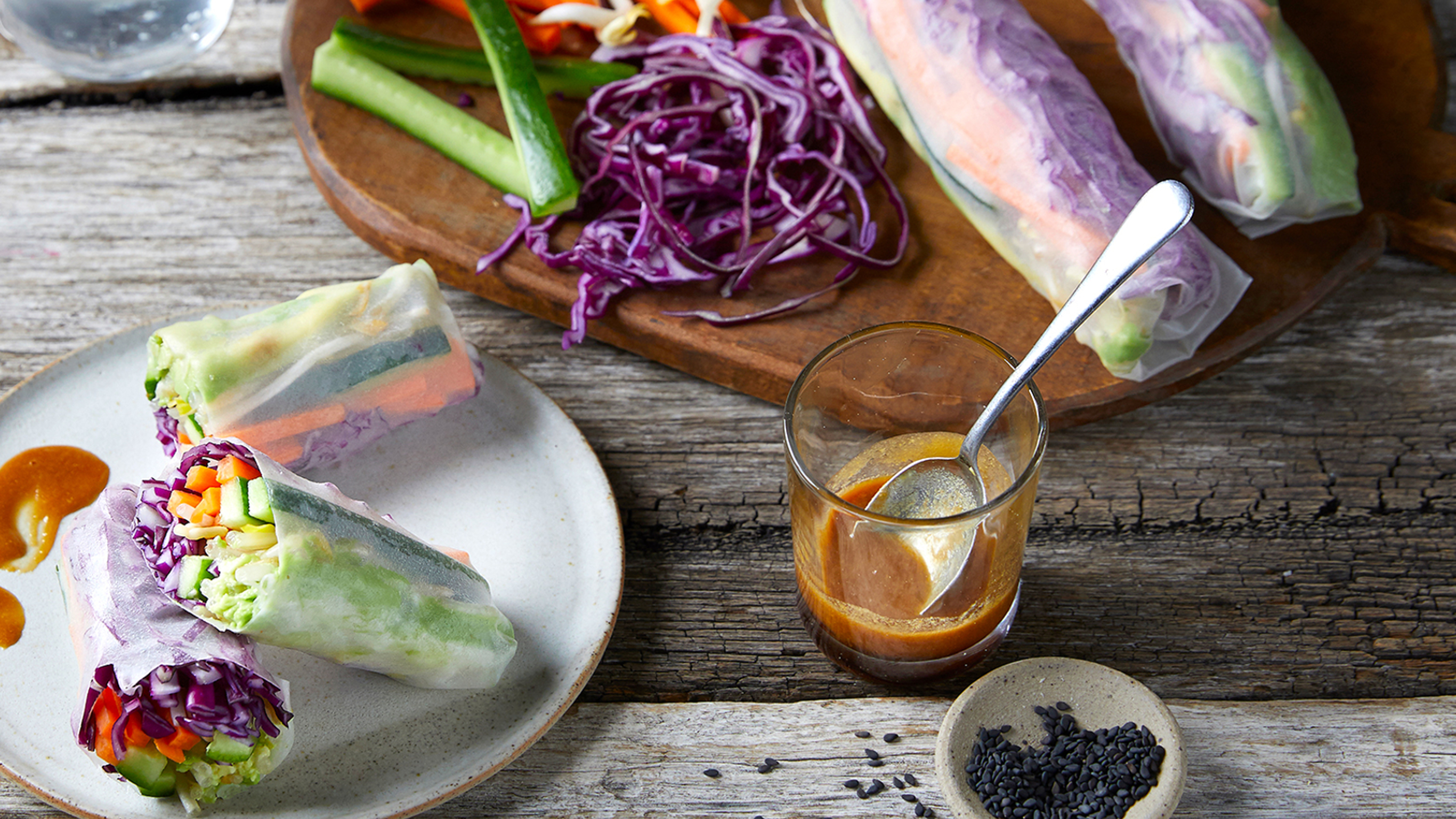 Kimchi Rice Paper Rolls