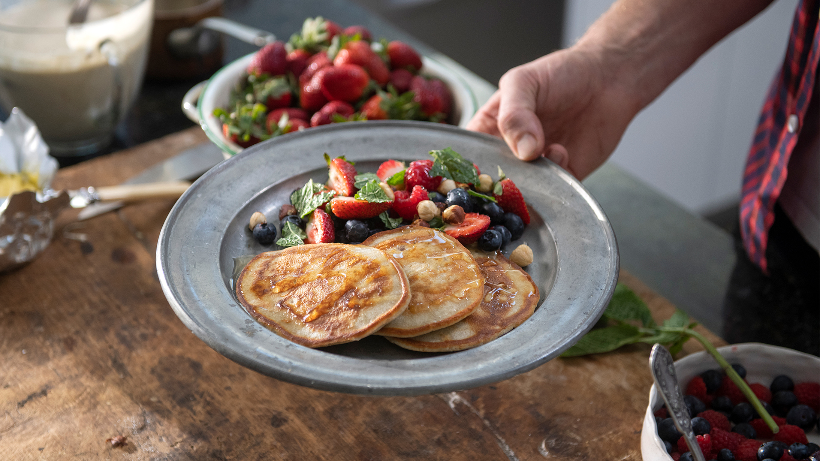 Archie's Buckwheat Pancakes from the Centr vegetarian meal plan.