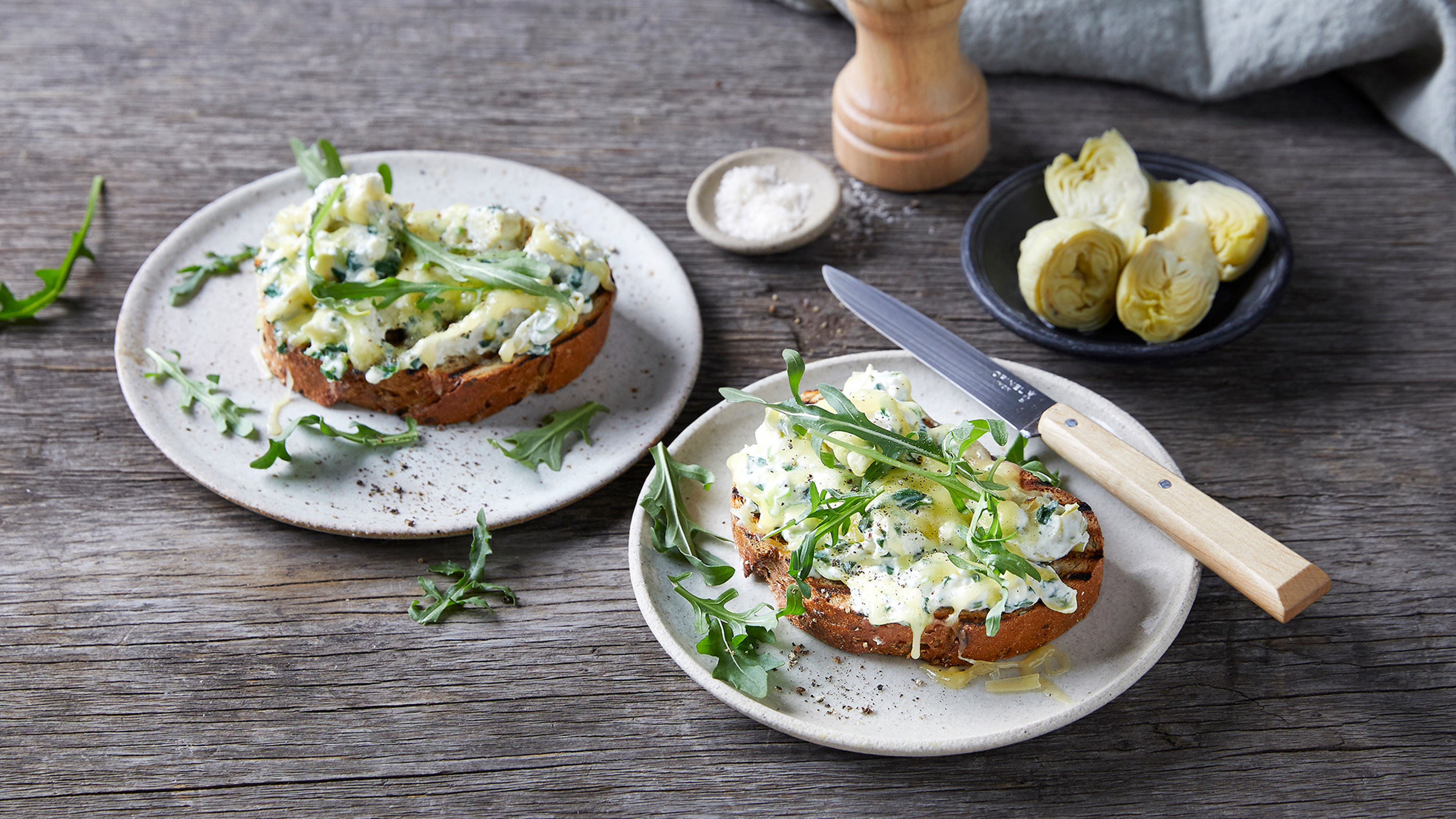 Spinach & Artichoke Bruschetta