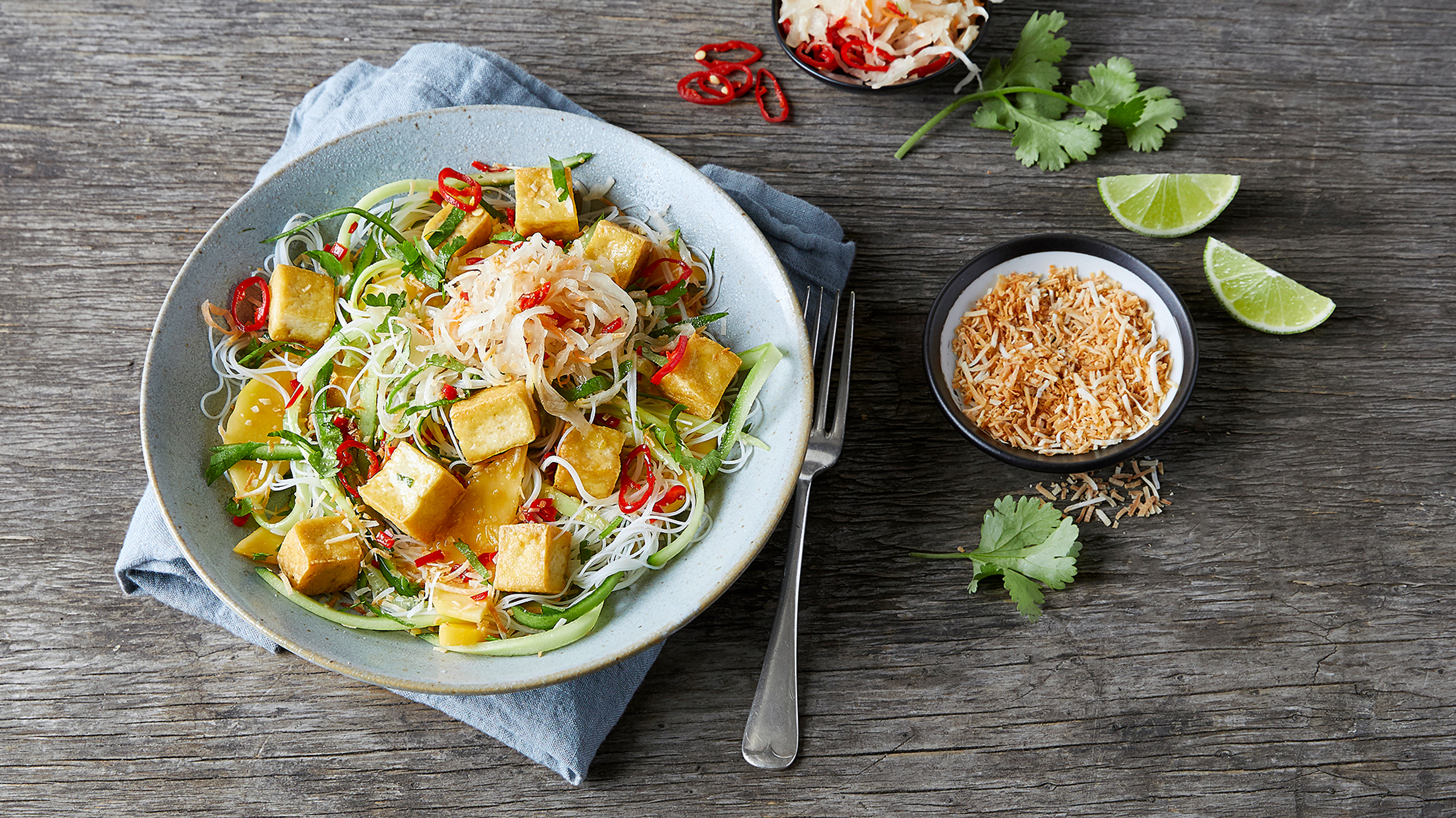 Mango, Coconut & Tofu Salad