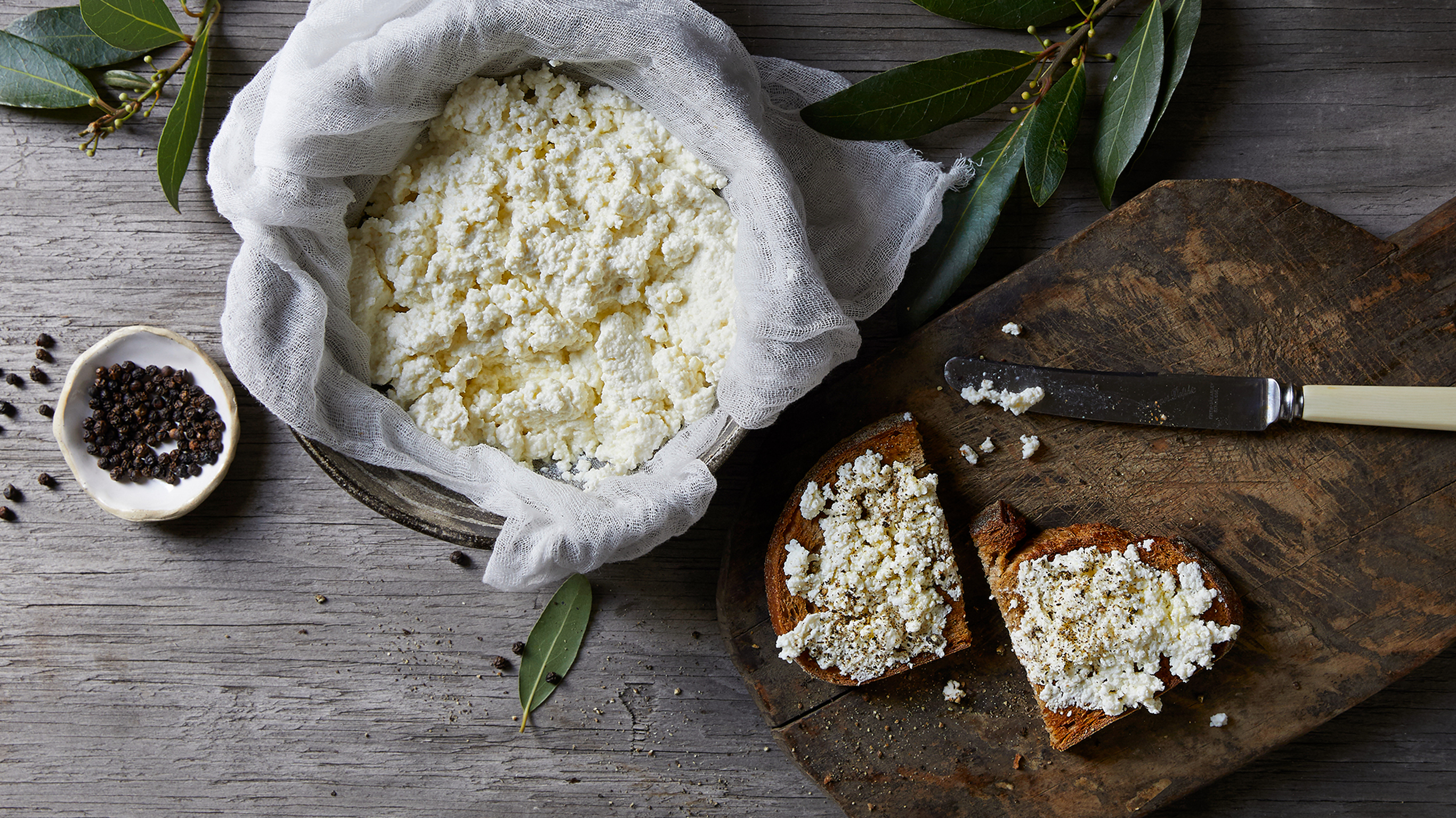 Darren Robertson's Bay-infused Ricotta
