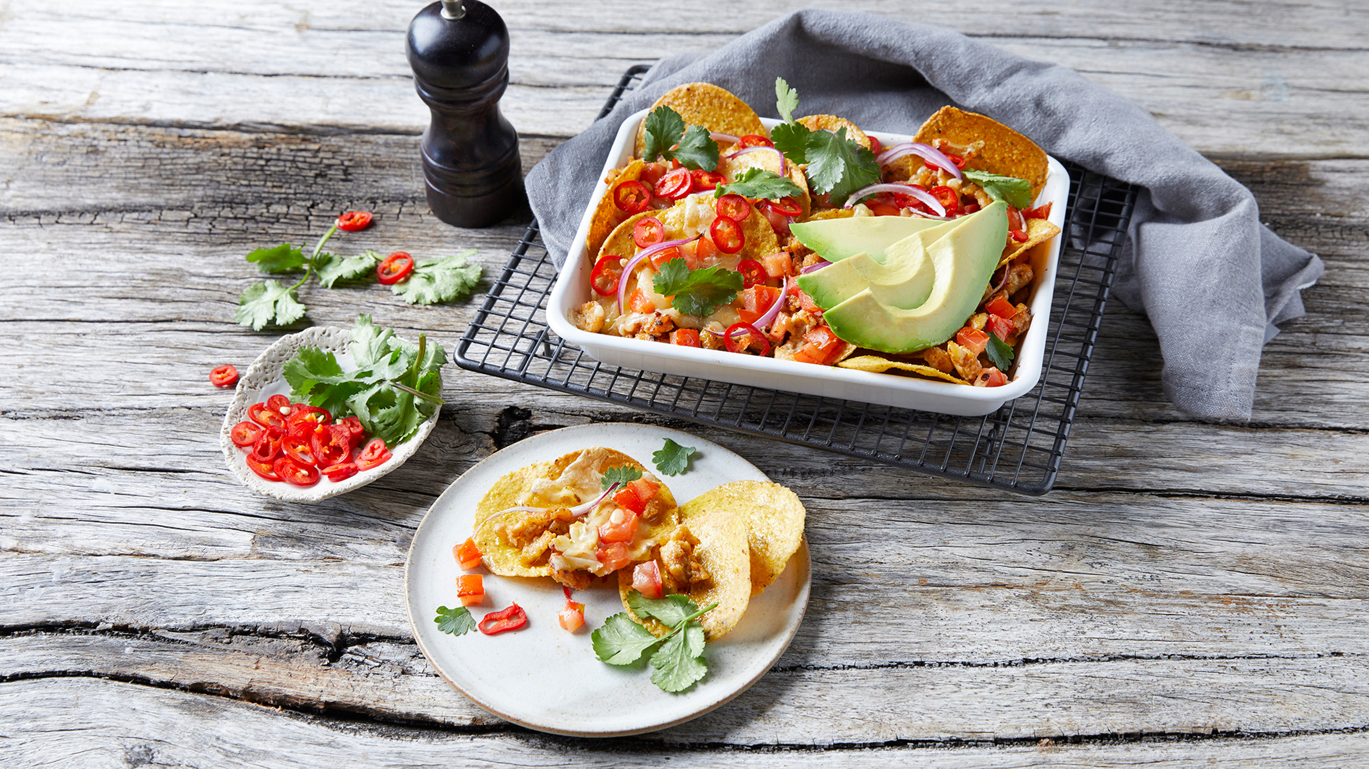 Chilli chicken nachos from the Centr meal plan.