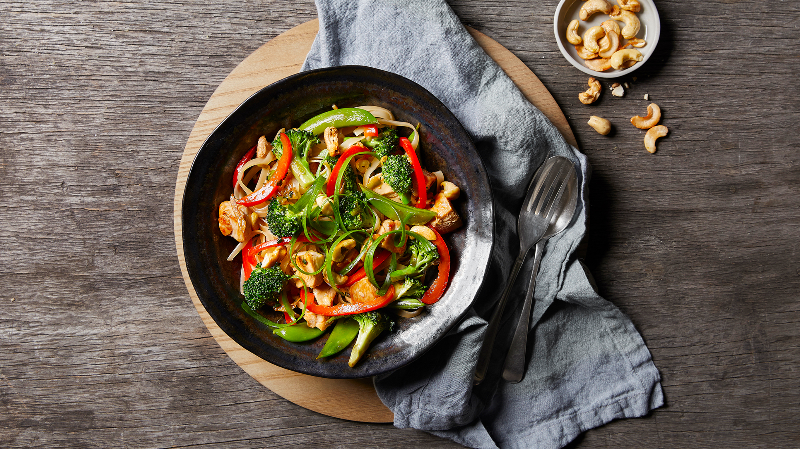 Cashew chicken stir fry from the Centr meal plan.
