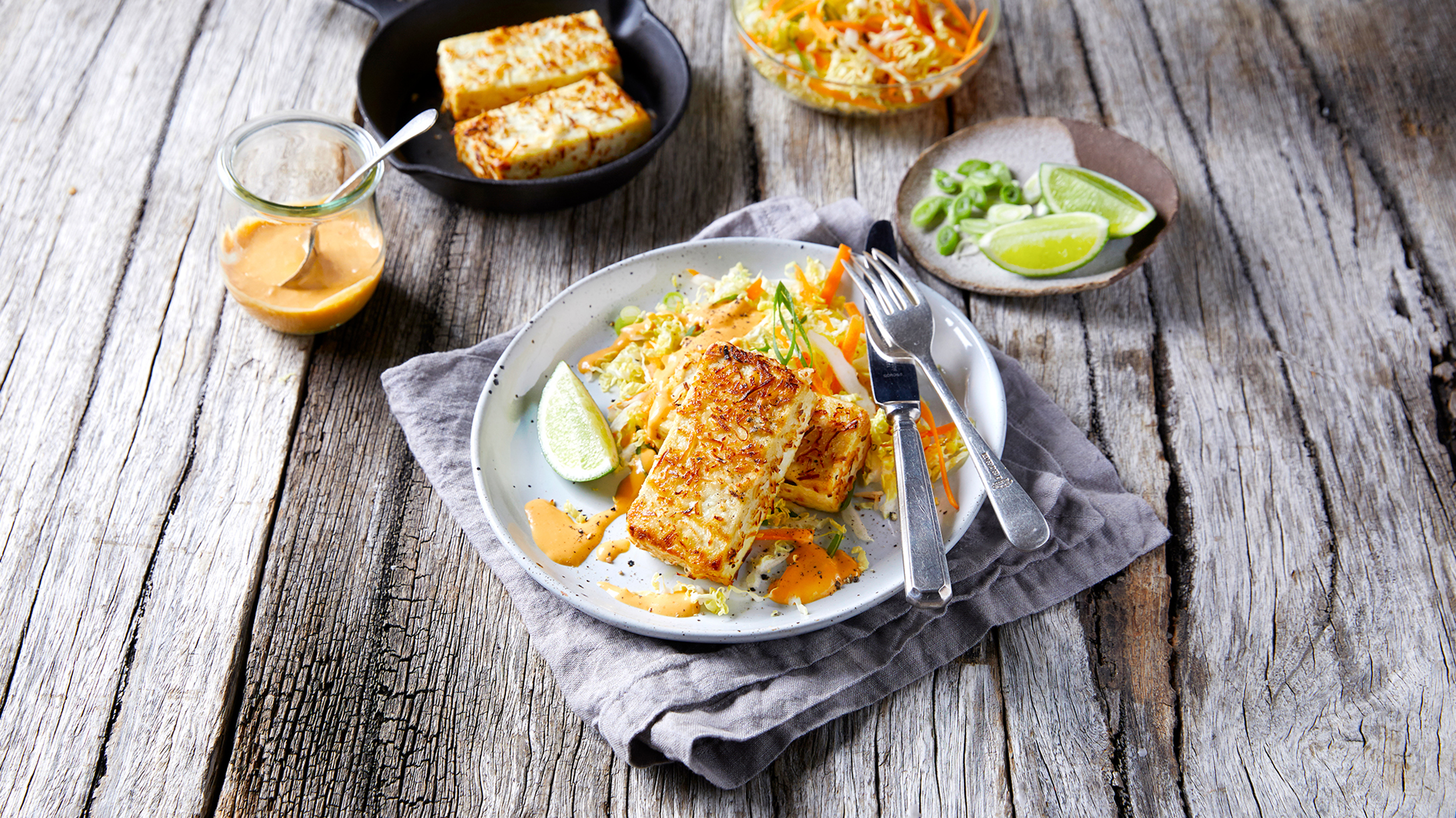 Coconut Tofu with Spicy Peanut Sauce
