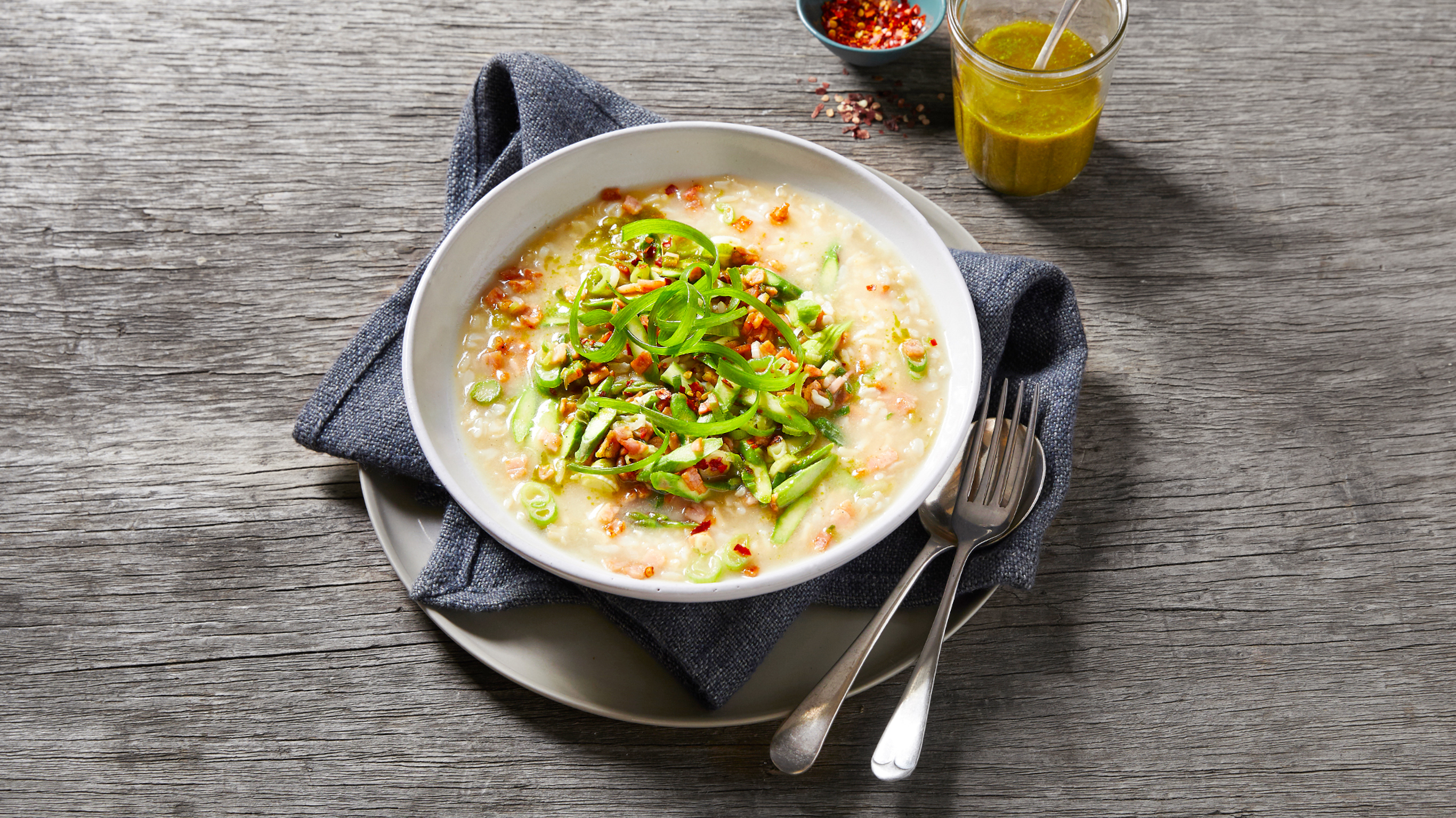 Breakfast Congee with Bacon