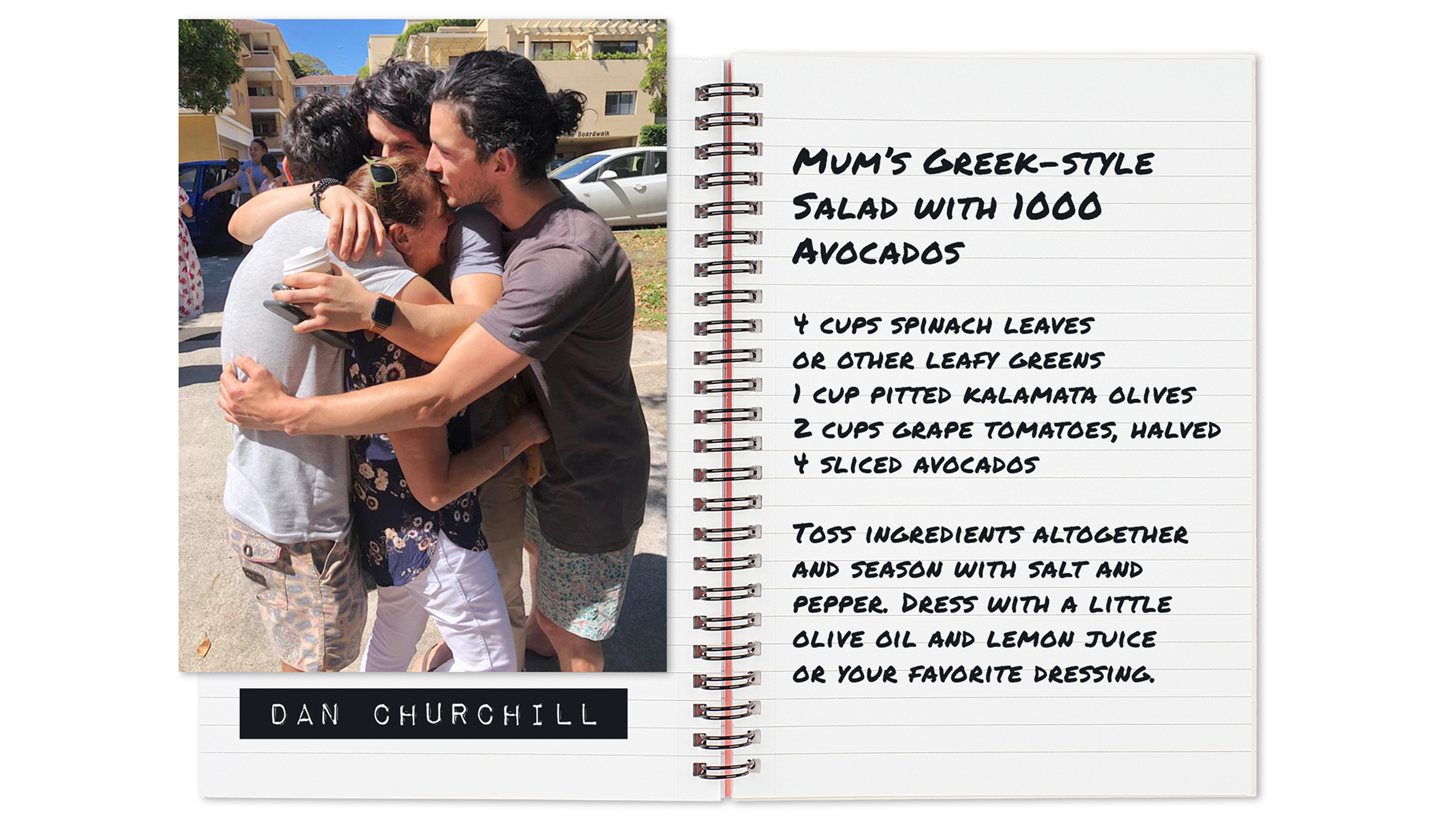 Recipe for Dan's Mum's Greek-Style Salad with 1000 Avocados.