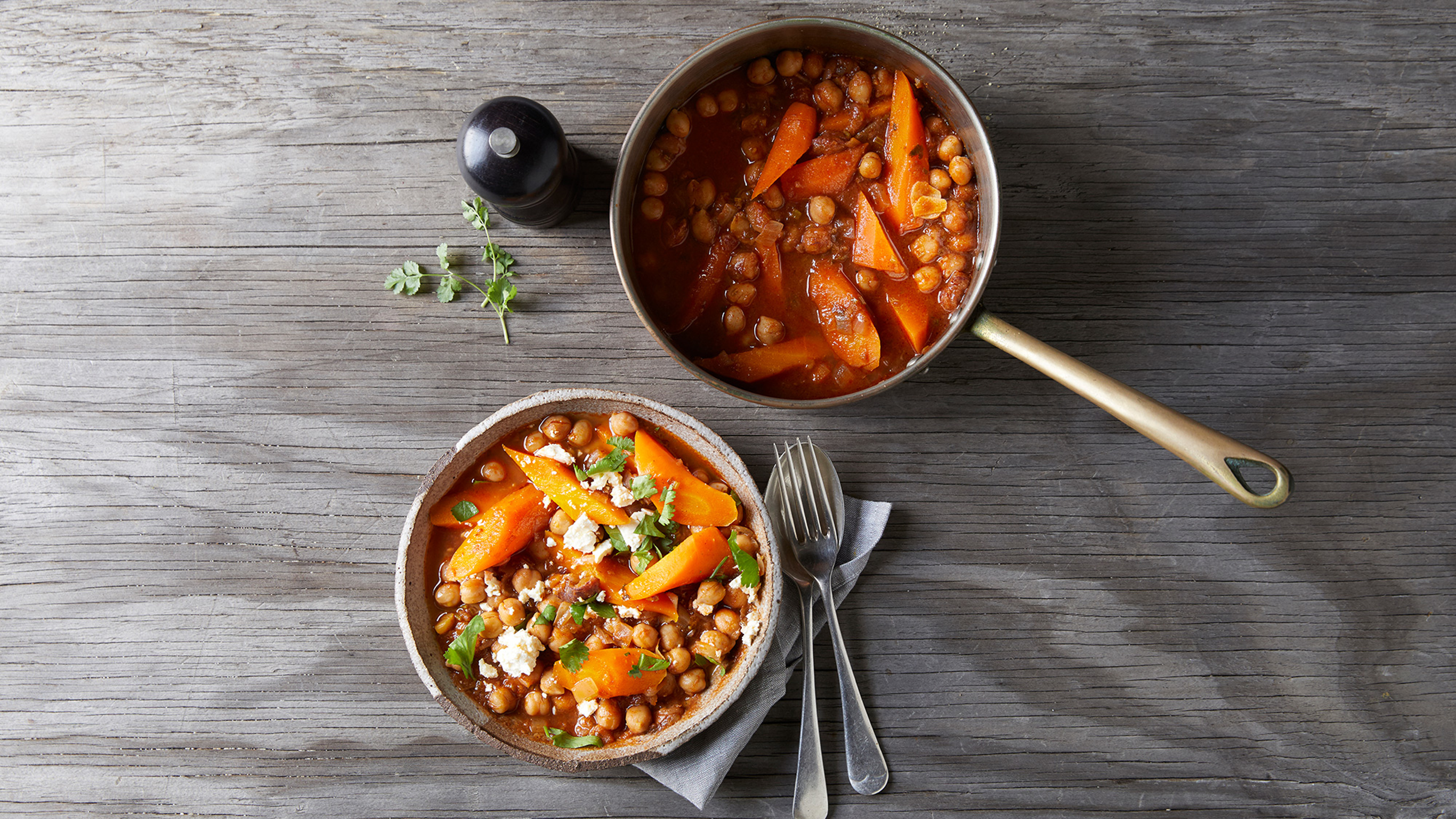 Chickpea Braise with Feta & Dates