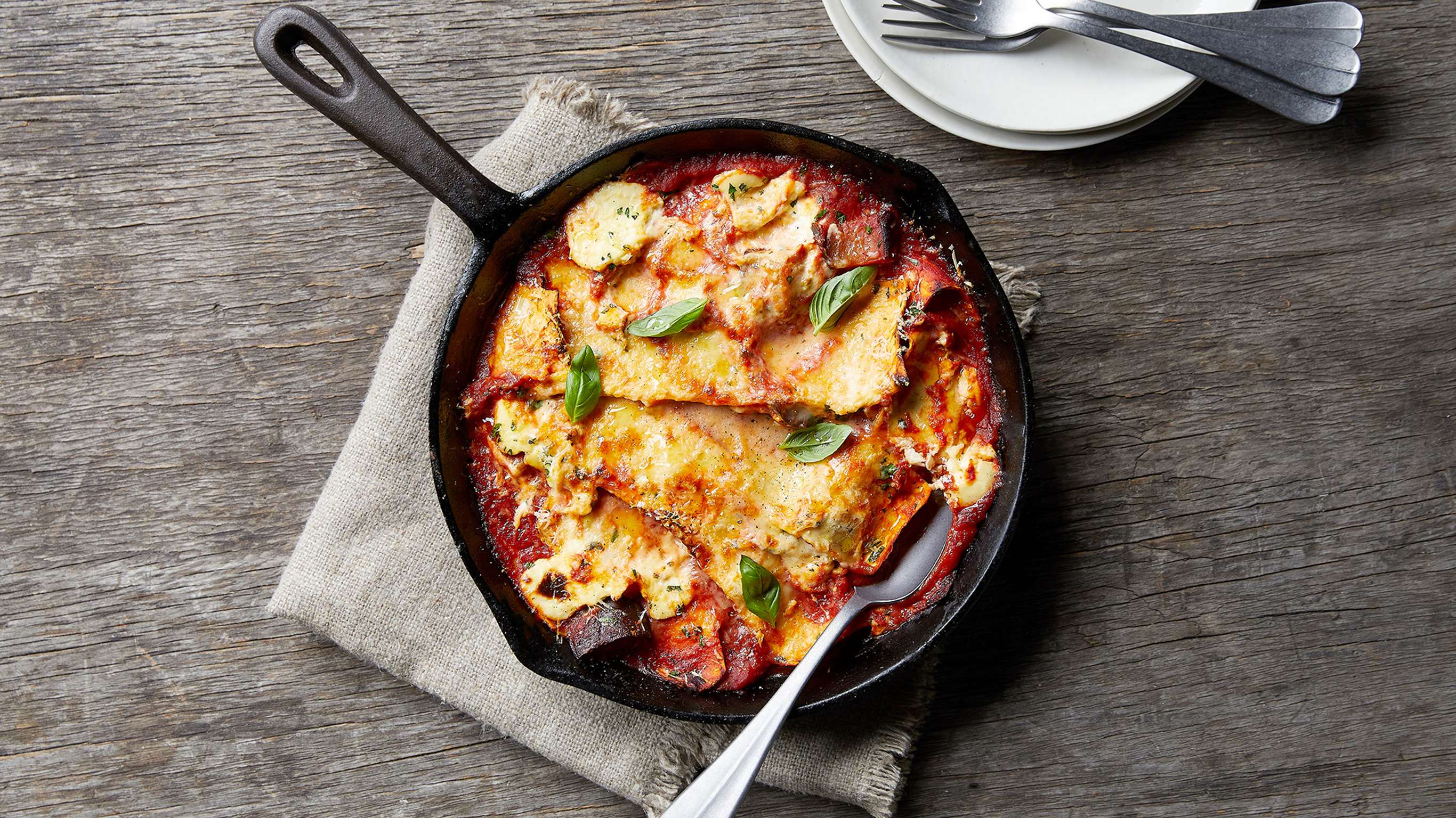One-pan Eggplant Lasagna