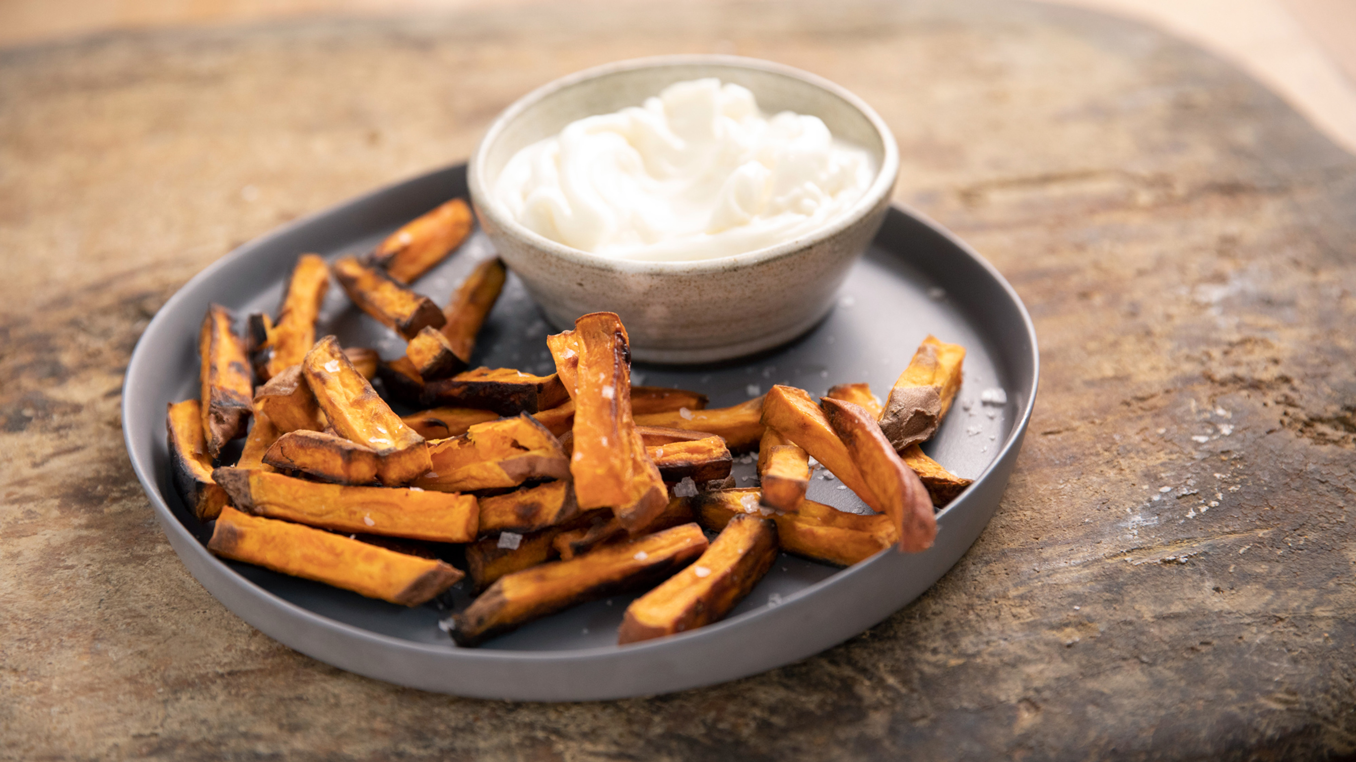 Sweet Potato Spears With Coconut Yogurt from the Centr meal plan.