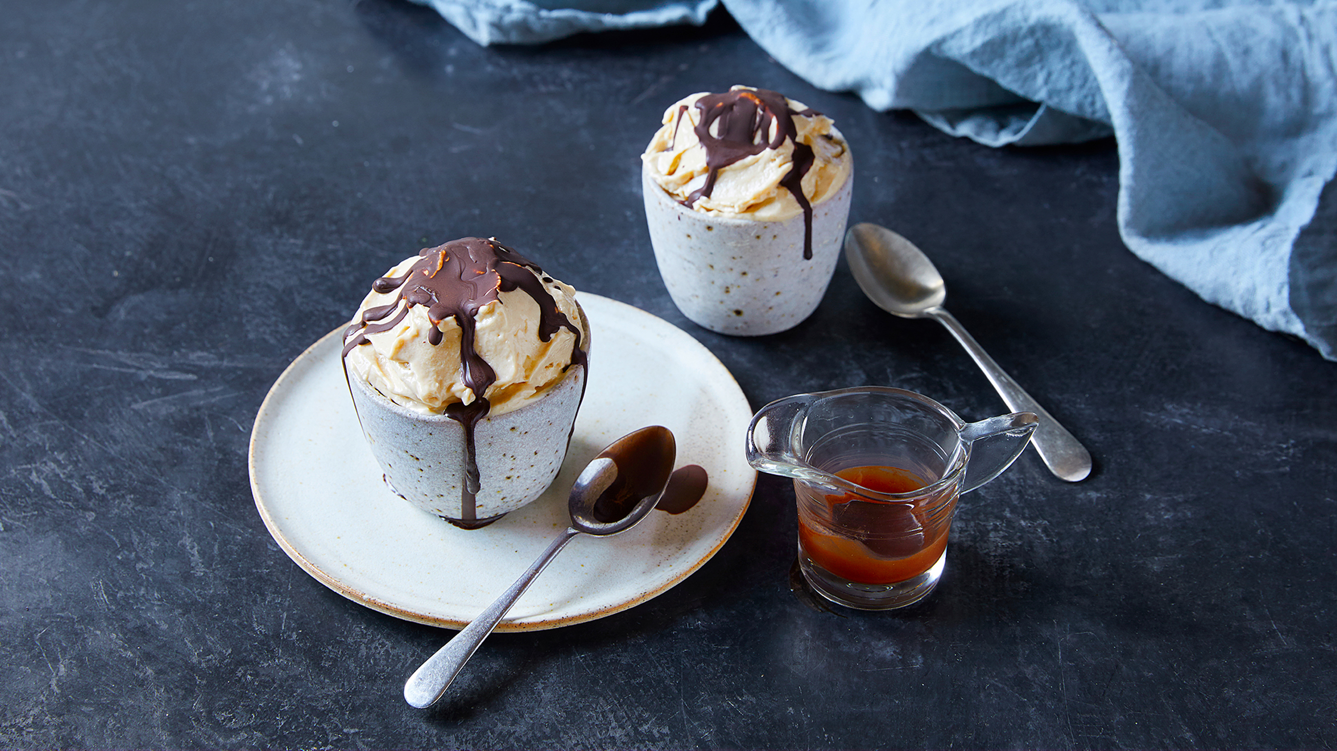 Peanut Butter Soft Serve with Choc Magic Topping