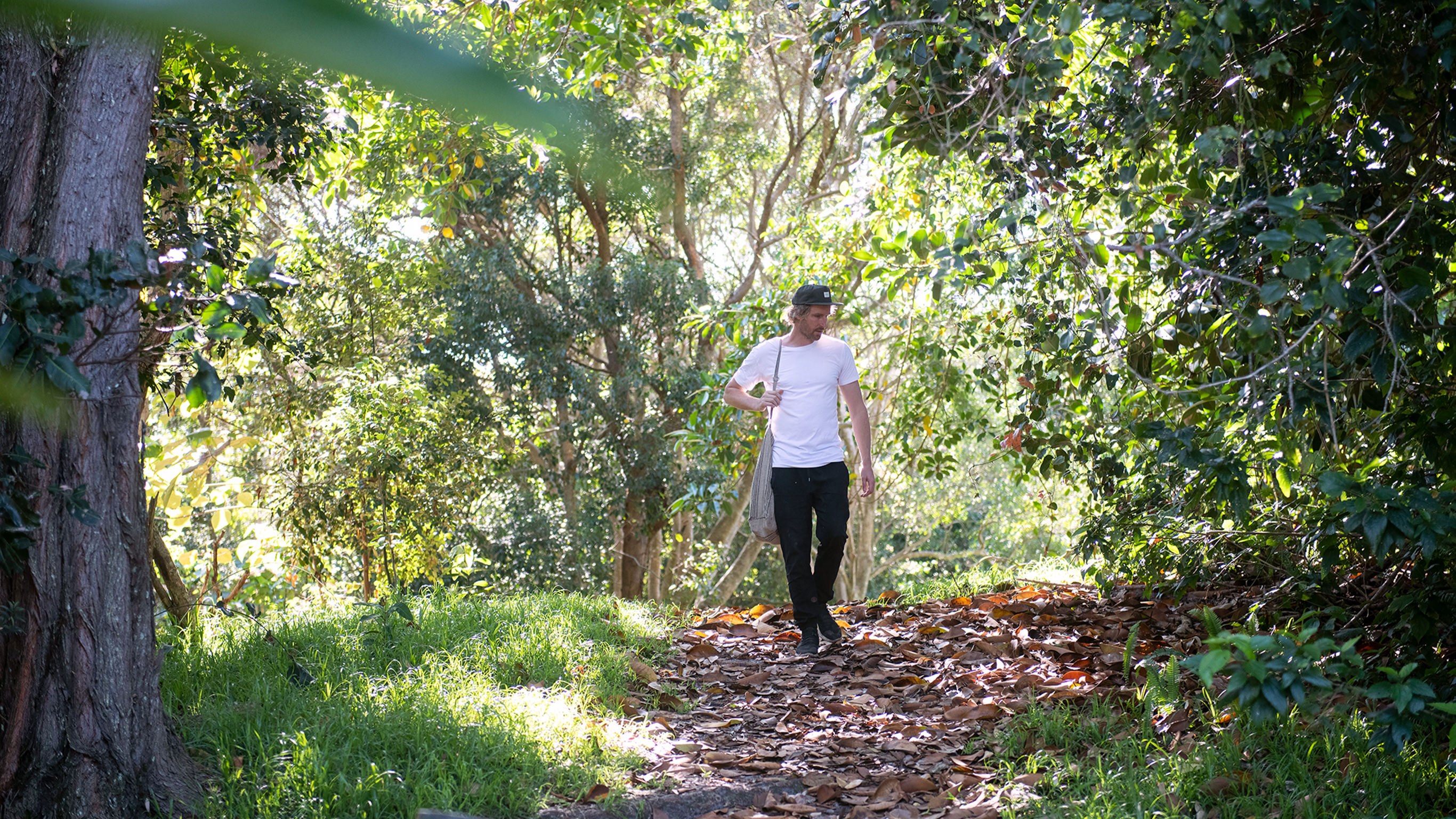 Darren Robertson scours his local woods for edible plants.