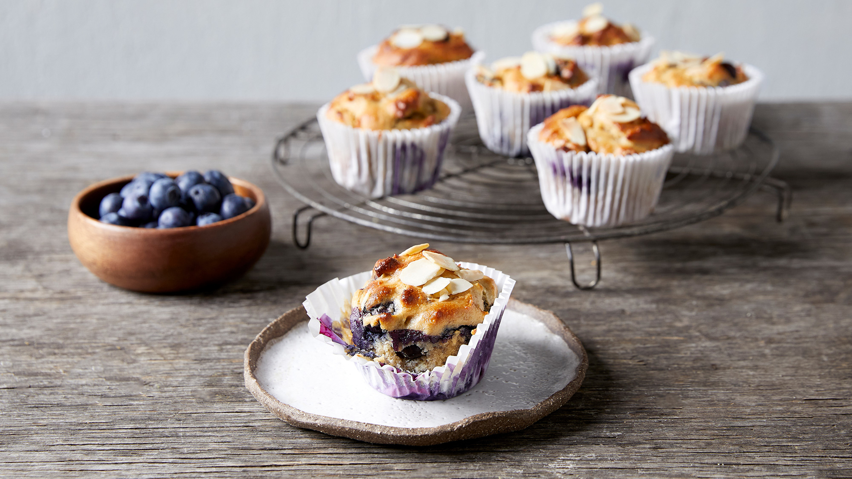 Blueberry & Almond Breakfast Muffins