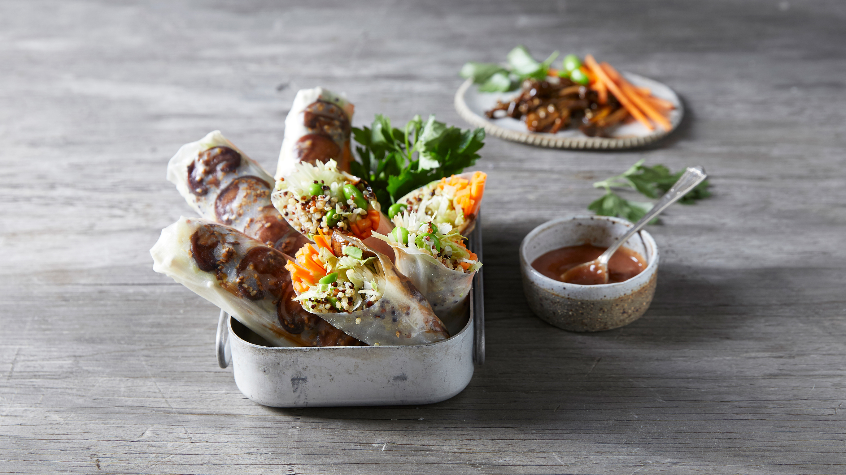 Teriyaki Mushroom Rice Paper Roll