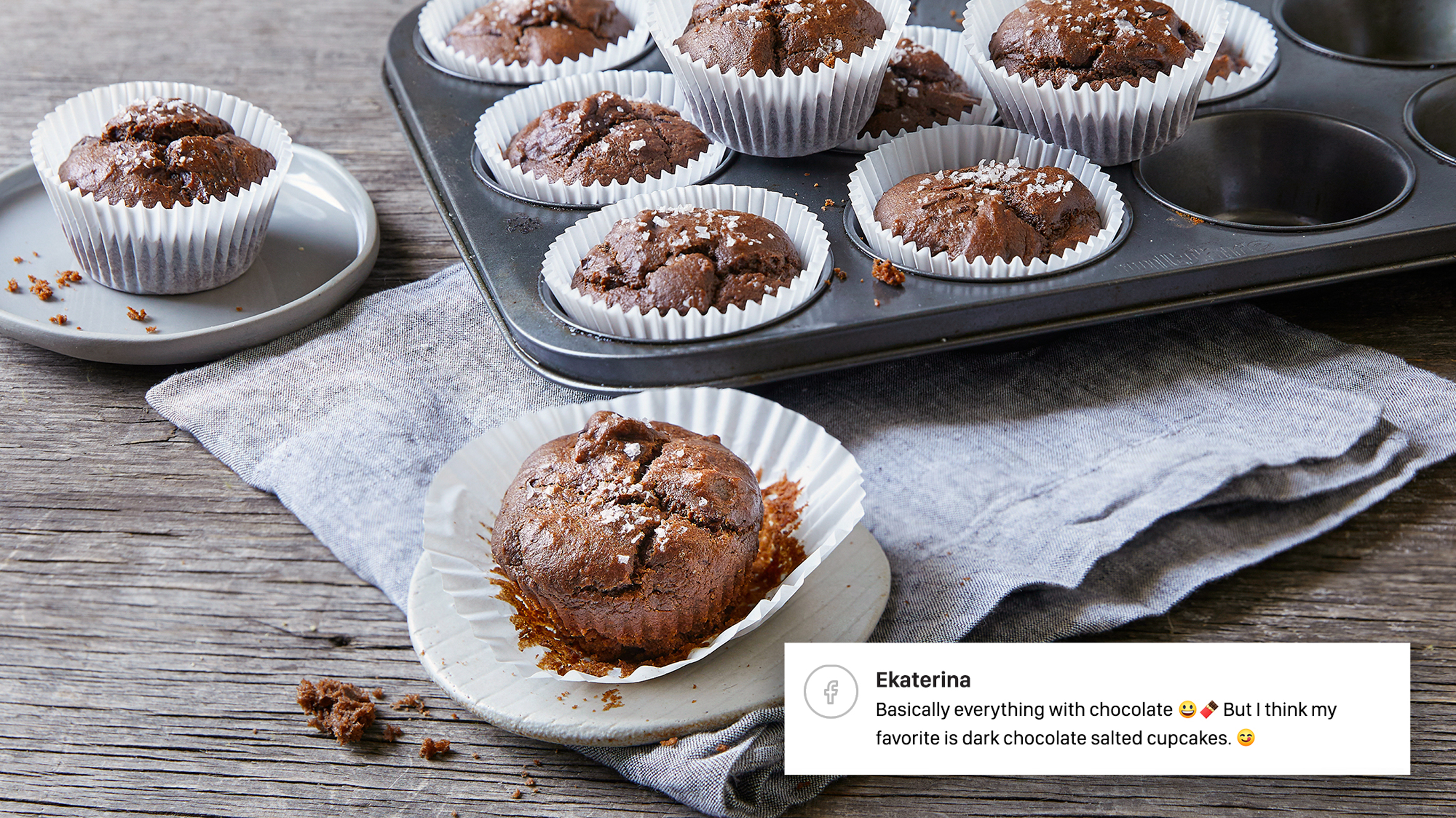 Centr's Dark Chocolate Salted Cupcakes, which member Ekaterina calls her
